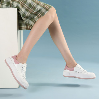 FED 女士低帮休闲鞋 ADS123 白色/粉色 40