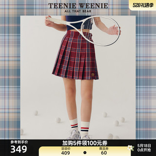 TeenieWeenie小熊半身裙女A字裙百褶裙高腰显瘦JK风学院风女2022