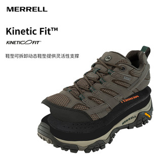 MERRELL 迈乐 男女同款经典徒步鞋MOAB2 GTX透气防水防滑耐磨登山鞋 浅棕 40