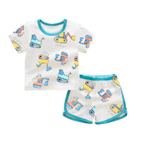 八福鼠 男童短袖运动套装2022新款夏装夏季童装宝宝儿童小童1岁3婴儿洋气