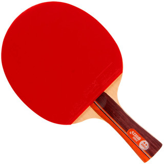 DHS 红双喜 R2002 二星乒乓球拍 红色 单拍 横拍