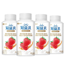 MENGNIU 蒙牛 冠益乳 燕麦草莓味酸奶 250g*4 益生菌低温酸牛奶 风味发酵乳