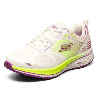 SKECHERS 斯凯奇 Go Run Consistent 女子跑鞋 128272/WPR 荧光绿/紫色 39.5