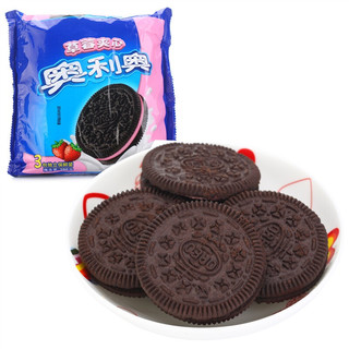 OREO 奥利奥 夹心饼干 草莓味 390g