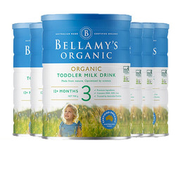 BELLAMY'S 贝拉米 婴幼儿有机奶粉 澳版 3段 900g* 6罐