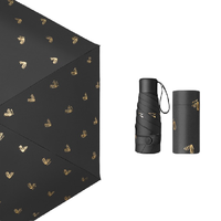 TIME & LOVER 时光情人 流金溢彩系列 6骨五折晴雨伞 黑色