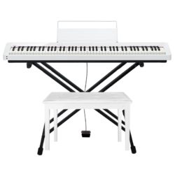 CASIO 卡西欧 88键电钢琴PX-S系列新款成人蓝牙智能触屏便携式家用儿童初学新款电钢琴 白琴头+X架+单踏