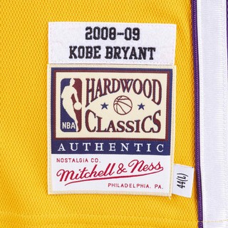 NBA-MN 复古球衣-湖人队-科比-Authentic-2008-09赛季-黄色主场