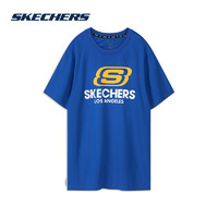SKECHERS 斯凯奇 2021年新夏款男装印花针织半袖运动衣衣服短袖T恤L220M152