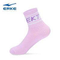 ERKE 鸿星尔克 女袜2021秋冬季新款袜子女运动袜吸汗中筒袜休闲运动女袜