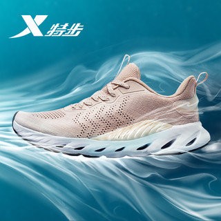 XTEP 特步 女鞋运动鞋2022夏季新款樱花粉网面透气跑步鞋子