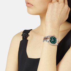 VERSACE 范思哲 瑞士名牌绿盘时尚石英女士手表
