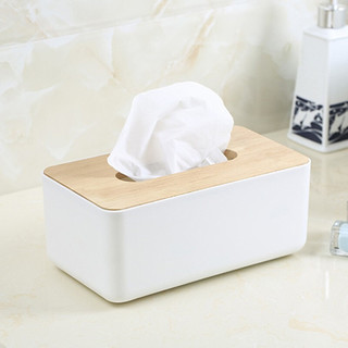 iChoice 家用客厅纸巾盒原色木质卫生间卫生纸盒子