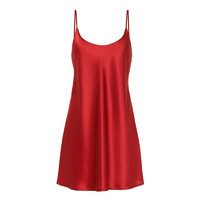 LA PERLA SILK系列 女士真丝吊带睡裙 CFI0020291 探戈红 XL