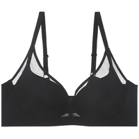 Aimer 爱慕 微光系列 女士无钢圈文胸 AM177501 黑色 75A