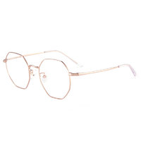 EYEPLAY 目戲 时尚系列 1024 玫瑰金合金眼镜框+1.60折射率 防蓝光镜片