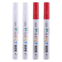 deli 得力 S558 单头油性油漆笔 红2白2 2.0mm 4支装