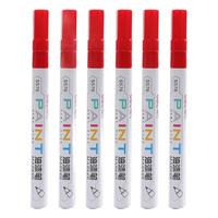deli 得力 S576 单头油性油漆笔 红色 1.0mm 6支装