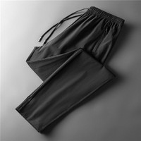 KRXSJO 2022春季新款男士休闲裤青年青少年时尚简约长裤 K111-黑色 4XL 5200-黑色-平脚 4XL