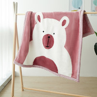 SMOOMS 思萌 萌萌熊 婴儿毛毯 香芋紫 105*130cm