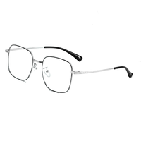HD 汇鼎 31285 黑银色合金眼镜框+1.60折射率 防蓝光镜片