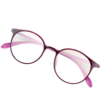 HD 汇鼎 7404 红色合金眼镜框+1.74折射率 防蓝光镜片