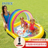 INTEX 57156小兔潜水彩虹盖喷水池 婴幼儿童玩具充气游泳池家庭大号海洋球池沙池家用宝宝玩具戏水池礼物