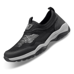 camel骆驼透气舒适网鞋男便捷套脚外穿休闲鞋子男款休闲网鞋运动休闲