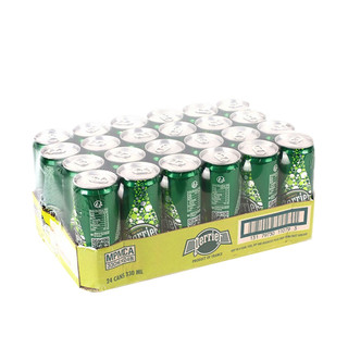 perrier 巴黎水 充气天然矿泉水 青柠味 330ml*24听