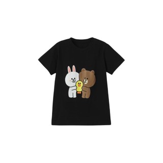 LINE FRIENDS DTA01 儿童短袖T恤 黑色 160cm