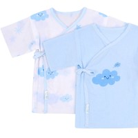 PLUS会员：全棉时代 婴儿短款纱布和袍 2件装