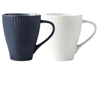 IJARL 亿嘉 克鲁亚系列 马克杯 350ml*2 深蓝+象牙白