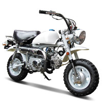 MINI 小公猴子50cc摩托车迷你小街车汽油复古小弯梁踏板助力代步摩托车 白色 10寸铝轮