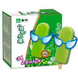 限地区88vipmengniu蒙牛绿色心情绿莎莎雪糕70g8支盒