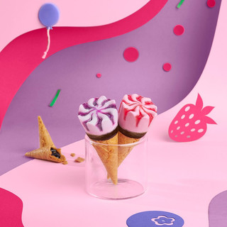 可爱多 和路雪 迷你可爱多甜筒 蓝莓草莓口味 冰淇淋家庭装 20g*10支 雪糕（新老包装 随机发货）