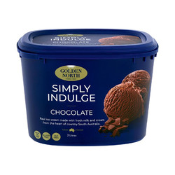 Golden North 金诺斯 金若丝(Golden North)  巧克力味冰淇淋大桶分享装雪糕 2L鲜奶冰激凌  核酸已检测