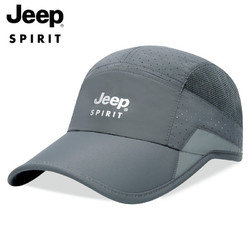 Jeep 吉普 帽子男士棒球帽鸭时尚百搭舌帽户外运动休闲登山帽子A0296 深灰