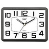 康巴丝（COMPAS）座钟客厅钟表简约台钟创意石英钟时尚万年历时钟现代日历温度床头钟3001 仿木 黑白