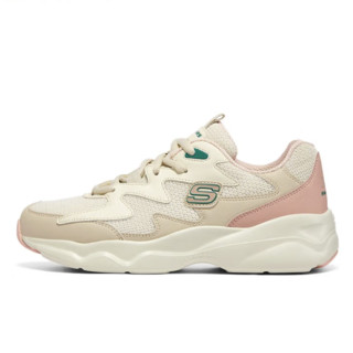 SKECHERS 斯凯奇 D'LITES系列 D'lites Airy 女子跑鞋 896041/OFPK 米白色/粉色 42