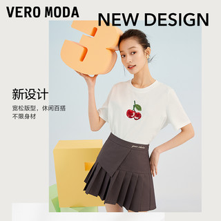 VERO MODA Vero Moda2022夏季新款清新休闲百搭圆领短袖T恤女上衣322101011 165/84A/M S59黑色