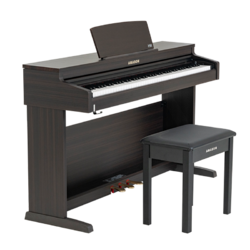 AMASON 艾茉森 珠江智能数码88键重锤 立式电子钢琴 V05S黑胡桃（棕）