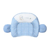 L-LIANG 良良 婴儿枕头 0-1岁定型枕  新生儿棉麻透气宝宝四季通用枕  0-1岁定型枕+隔尿垫（乐优蓝）