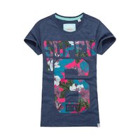 SUPERDRY 极度干燥 女士圆领短袖T恤 SG10003HQDS BLUE M