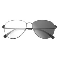 HUIDING 汇鼎 1928 哑光黑色纯钛眼镜框+1.60防蓝光变色镜片