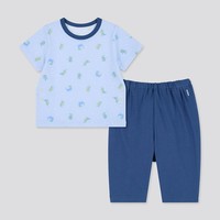 UNIQLO 优衣库 婴儿/幼儿 睡衣套装/家居服夏季短袖SGS婴幼儿生态衣 434366