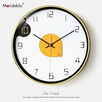 Mandelda 现代简约家用客厅挂钟轻奢北欧时尚钟表欧式卧室静音时钟