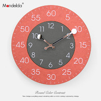 Mandelda 创意客厅钟表个性特色时钟艺术卧室挂钟家用静音简约挂表