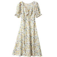 FOURDATRY 女士A字连衣裙 LS-556 花色 L