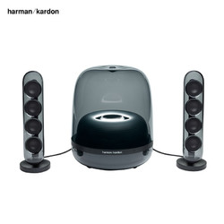 Harman Kardon 哈曼卡顿 Harman/Kardon水晶四代 无线蓝牙桌面音箱 电视电脑音响  SoundSticks 4黑色