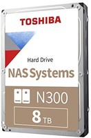 TOSHIBA 东芝 N300 8TB NAS 3.5英寸内置硬盘 - CMR SATA 6 GB/s 7200 RPM 256 MB 缓存 - HDWG480XZSTA